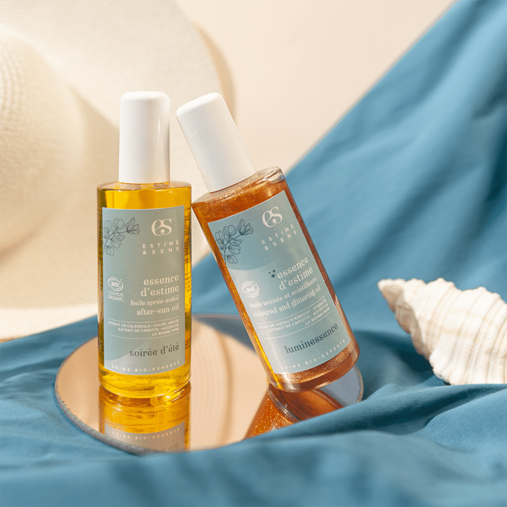 Essences d'estime sur fouta avec coquillage